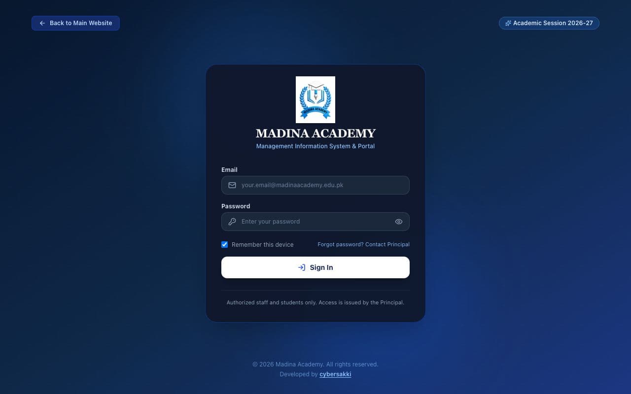 Madina Academy interface screenshot 3